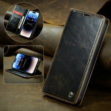 Load image into Gallery viewer, Unique Leather RFID Blocking for iPhone
