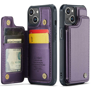Luxury Stand Function Leather Case for iPhone