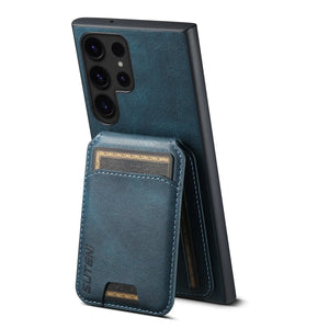 Magnetic MagSafe Leather Wallet Kickstand Case For Samsung
