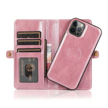 Load image into Gallery viewer, Leather Detachable Flip Wallet Case
