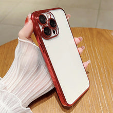 Load image into Gallery viewer, Clear Electroplating iPhone Case With Camera Protector
