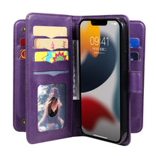Load image into Gallery viewer, Flip Strap Zipper Card Holder iPhone Case
