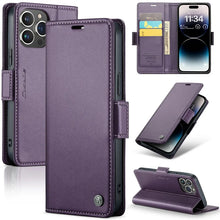 Load image into Gallery viewer, RFID Anti-theft Leather iPhone Case
