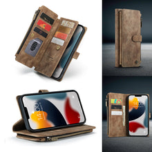 Load image into Gallery viewer, Superb Retro Slim Zipper Leather Wallet Case
