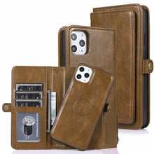 Load image into Gallery viewer, Leather Detachable Flip Wallet Case
