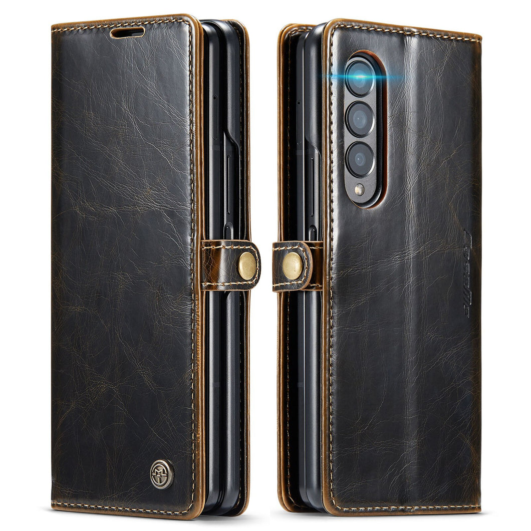 Leather Wallet Magnetic Case For Galaxy Z Fold 4