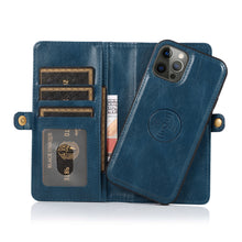Load image into Gallery viewer, Leather Detachable Flip Wallet Case
