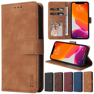 Leather Flip Card Slot Case For iPhone
