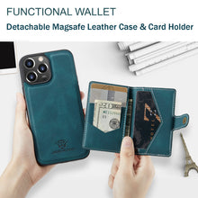 Load image into Gallery viewer, Detachable Magsafe Leather Case &amp; Card Holder
