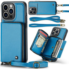 Load image into Gallery viewer, RFID Card Holder + Zipper Pocket iPhone Case
