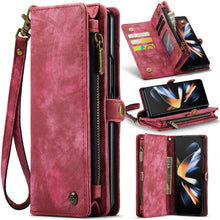 Load image into Gallery viewer, Slim Detachable Leather Case With Wristlet For Galaxy Z Fold 4
