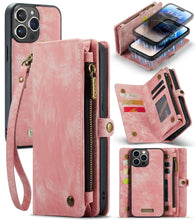 Load image into Gallery viewer, Slim Detachable Leather With Wristlet Wallet Case
