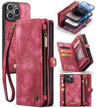 Load image into Gallery viewer, Slim Detachable Leather With Wristlet Wallet Case
